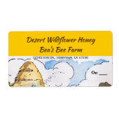  honingetiketten op Beehive Editable Etiket (Voorkant)