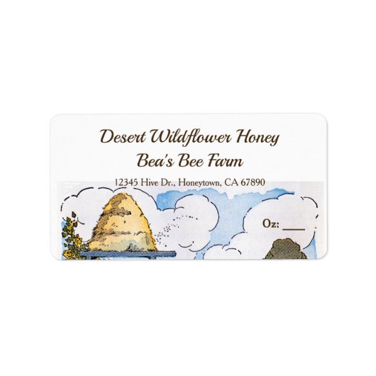  honingetiketten op bijenkorven etiket (Voorkant)