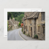 Honinggekleurde katoenen briefkaart (Voorkant / Achterkant)