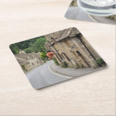 Honinggekleurde katoenen katoenen Combe-onderzette Kartonnen Onderzetters (Schuin)