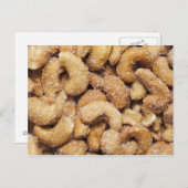 Honinggeroosterde cashewnoten briefkaart (Voorkant / Achterkant)