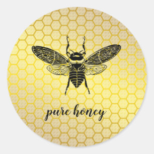 Honinggouden bijenverkoper Apiarist Ronde Sticker