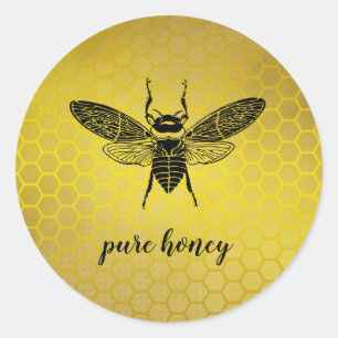 Honinggouden bijenverkoper Apiarist Ronde Sticker