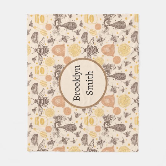 honinghommel fleece deken (Voorkant)