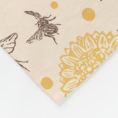 honinghommel fleece deken (Hoek)