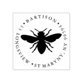 honinghommel RUND RETURN ADDRESS Rubberstempel (Afrduk)