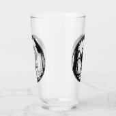 Honinghond van honden Glass Hond Dog Glassen op ma Glas (Links)
