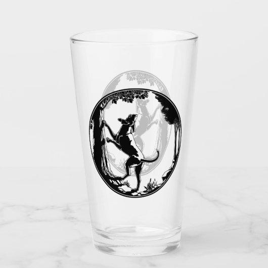 Honinghond van honden Glass Hond Dog Glassen op ma Glas (Voorkant)
