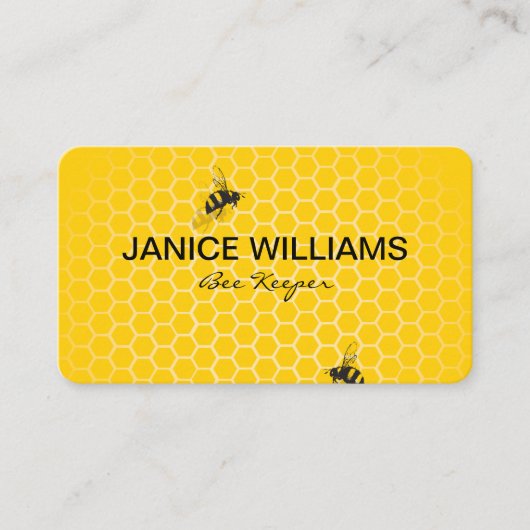 Honingkam / bijenhouder visitekaartje (Voorkant)