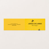 Honingkam en bijen visitekaartje (Buitenkant ongevouwen)