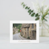 Honingkleurige huisjes in Castle Combe, Verenigd K Briefkaart (Staand voorkant)