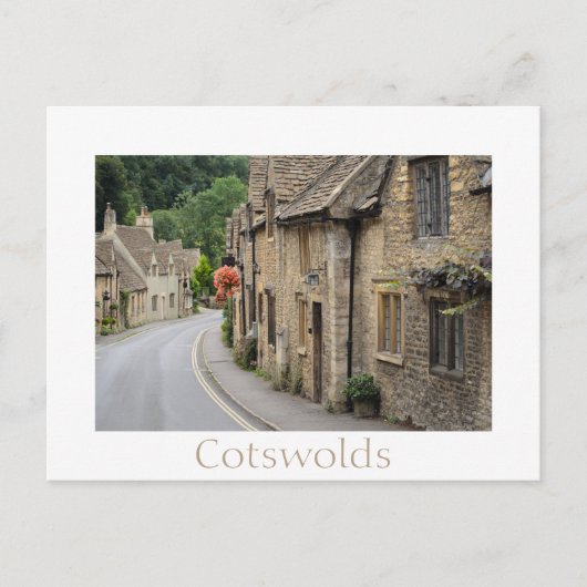 Honingkleurige huisjes in Castle Combe, Verenigd K Briefkaart (Voorkant)