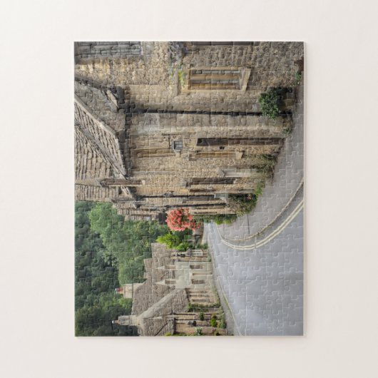 Honingkleurige katoenen tapes in Castle Combe, puz Legpuzzel (Verticaal)