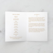 Honingkleurige tekst Witte achtergrond Vouwprogram (Binnen)