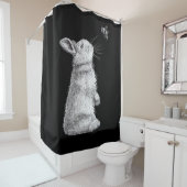 Honingkonijn en broedbijen | Bunny Lover Gift Douchegordijn (In situ)