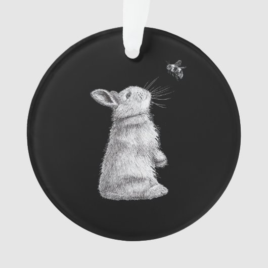 Honingkonijn en broedbijen | Bunny Lover Gift Ornament (voorkant)