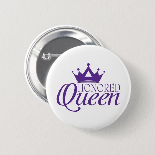 Honingkoningin Ronde Button 5,7 Cm (Voorkant /achterkant)