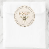 honinglabel bijen 5 opties voor NETTO WT Ronde Sticker (Tas)