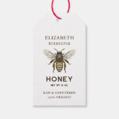 Honinglabel met stijl bij cadeaulabel (Voorkant)