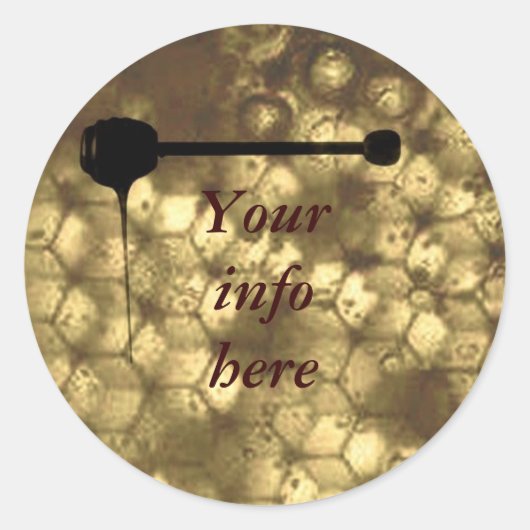 Honinglabels Ronde Sticker (Voorkant)