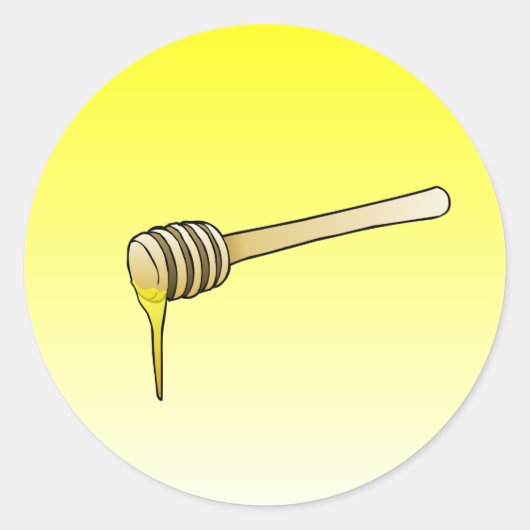 Honinglepel Klassieke Ronde Sticker (Voorkant)