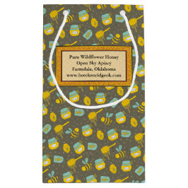 Honinglepelpatroon gelabeld klein cadeauzakje