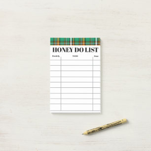 Honinglijst voor taken thuis en familie groen geru post-it® notes