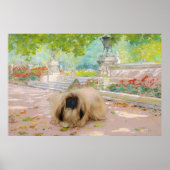Honingpekingese in de Floral Poster (Voorkant)