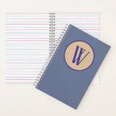 Honingperzik Blueberry Dusk Monogram Notitieboek (Binnen)