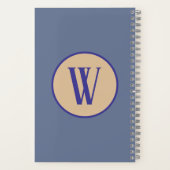 Honingperzik Blueberry Dusk Monogram Notitieboek (Achterkant)