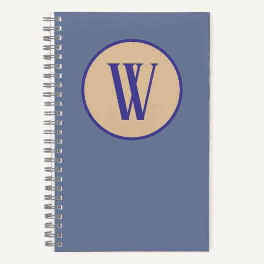 Honingperzik Blueberry Dusk Monogram Notitieboek (Voorkant)