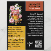 Honingpot - Beeyard, Honing Boerderij Adverteren Flyer (Voorkant)
