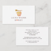 Honingpot en hart Waterverf geïllustreerd Logo Visitekaartje (Voorkant / Achterkant)