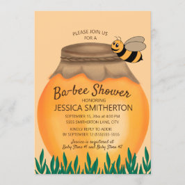 Honingpot en hommel babyshower kaart