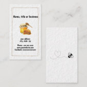 Honingpot en honingraat visitekaartje (Voorkant / Achterkant)