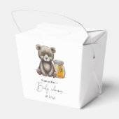 Honingpot en teddybeer baby shower bedankdoosjes (Achterkant)