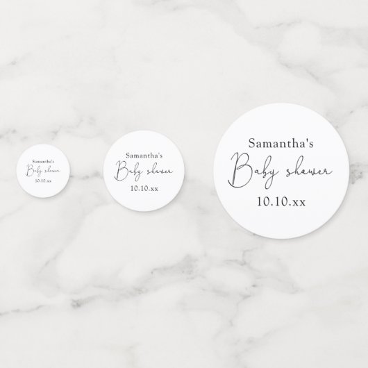 Honingpot en teddybeer baby shower confetti (Achterkanten)