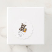 Honingpot en teddybeer dank u baby shower bedankjes labels (In situ)