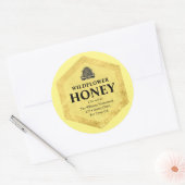 Honingpot Etiket | Oude Bijenkorf | Imkernaam (Envelop)