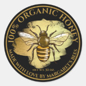 Honingpot Etiketten Honingbij Honingraat Bij Produ (Voorkant)