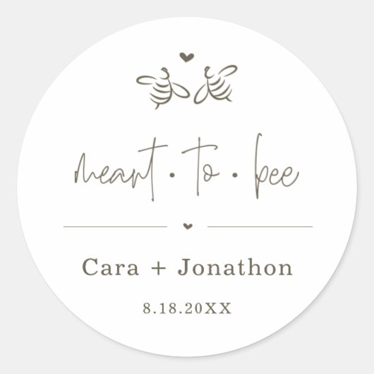 Honingpot Favor / Zaadpakket Sticker Bedoeld om Bi (Voorkant)