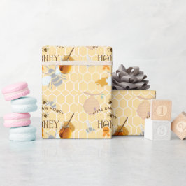 Honingpot Honingbij Imker Bijenstal Cadeaupapier