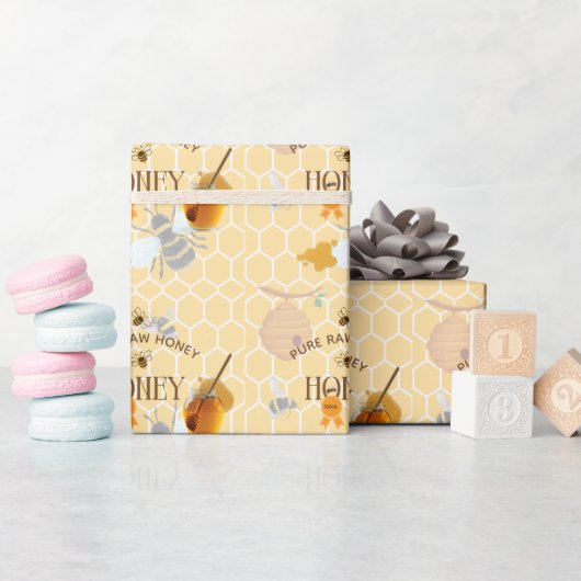 Honingpot Honingbij Imker Bijenstal Cadeaupapier (Baby Shower)