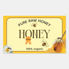 Honingpot Honingbij Imker Bijenstal Rechthoekige Sticker