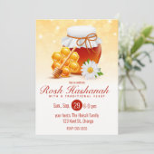 Honingpot, Honingraat, Madelief Rosh Hashana Kaart (Staand voorkant)