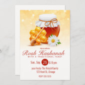 Honingpot, Honingraat, Madelief Rosh Hashanah Kaart (Voorkant / Achterkant)