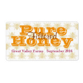 Honingpot met koningin van Bee Etiket (Voorkant)