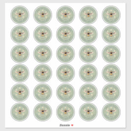Honingpotje Etiket Honingbij Imkerij 5 CM Stickers