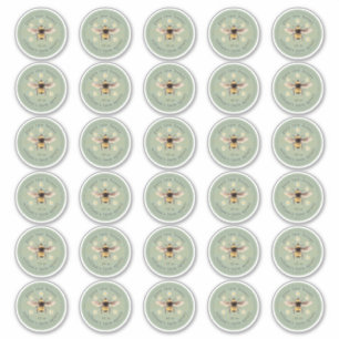 Honingpotje Etiket Honingbij Imkerij 5 CM Stickers