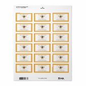 Honingpotje Etiket Honingbij Imkerij Honingraat Ge (Full Sheet)